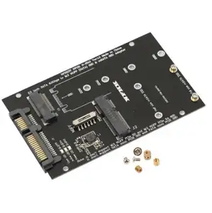 بطاقة محول من M.2 NGFF MSATA SSD إلى SATA 3.0 pcie Riser, 2 في 1 ، بطاقة محول للكمبيوتر الشخصي واللابتوب