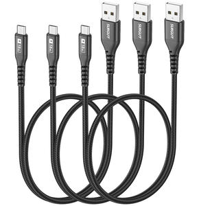 Cable de Carga Rápida SUNGUY de Nailon Trenzado Tipo A a Micro-B de 18 W, Cable de Datos Retráctil de Alta Velocidad para Teléfono y Portátil - Product Image 3