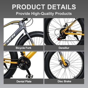 Bicicleta de Nieve con Suspensión Completa de 26 Pulgadas, Neumáticos Gruesos 4.0, Ruedas con Frenos de Disco y Pedales Ordinarios, Horquilla de Acero - Product Image 2