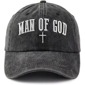 Gorra de Béisbol Bordada en 3D con Efecto Desgastado, Unisex, Retro, con Visera para Protección Solar, Motivo Cruzado, Personalizable - Product Image 2