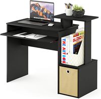 Bureau d'ordinateur simple noir à la mode multifonctionnel et pliable pour le bureau à domicile et diverses scènes avec fonction de refroidissement