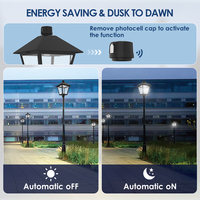 Nouveauté : Lampadaire de jardin extérieur en aluminium 60W 120W 5000K IP65, 3 CCT modifiables, LED AC