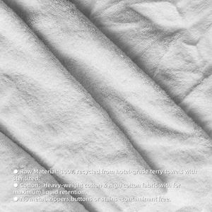 Paños de limpieza blancos de 35-75 cm, paños de algodón blancos para uso industrial, absorbentes de aceite. - Product Image 4