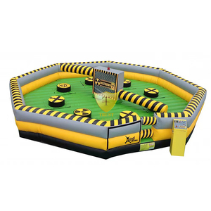 Cơ khí tương tác thách thức PVC độc hại meltdown Máy bơm hơi <span class=keywords><strong>Inflatable</strong></span> WIPEOUT trò chơi - Product Image 3