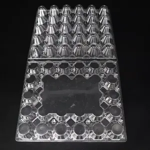 Hot Sale Customized Clear Blister Packaging 30 Holes PET Egg Trays For Home