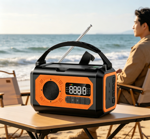 <span class=keywords><strong>Radio</strong></span> Portátil AM/FM/WB con Manivela y Panel Solar, con SOS para Supervivencia, Emergencias al Aire Libre, 10000 mAh, ABS - Product Image 3