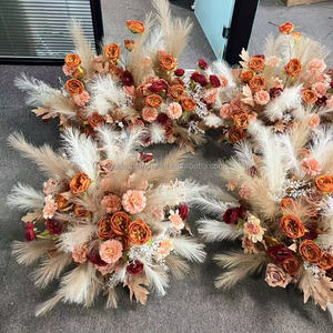 Op Maat Gemaakte Tafel Bloem Bal Middelpunt Kunstmatige Pampas Gras Rozenbal Voor Bruiloft Tafel Bloemen Decoratie - Product Image 5