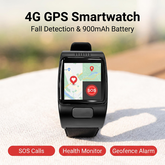 OEM ODM Customization VL12S 4G Elderly Safety Smart Watch & Bracelet GPS LBS WIFI Position Fall Detection SOS Health Care Square