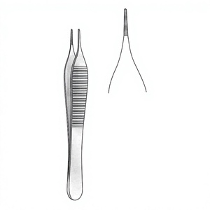 Pinces de micro-chirurgie Adson 12 cm / 4-3/4 pouces, en acier inoxydable dentelé, pour la précision tissulaire - Product Image 1