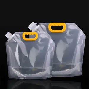 Rts 1L 1.5L 2.5L 4l 5L 10L Transparent Water Spout Pouch Reusable Outdoor Use Gas Drinking Spout Pouches Alcoholic Beverage Bag