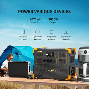 USA/EU Stock Pecron E3600LFP 3600W 3072Wh Mobile <b>Solar</b> Generator With Wheel for Home Backup Van Life Off-Grid Emergency Power E3 - Product Image 3