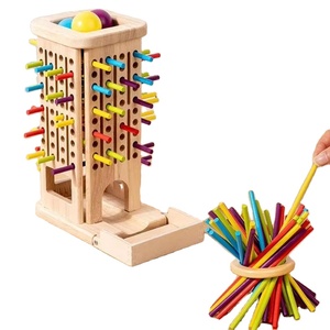 Jeu <span class=keywords><strong>en</strong></span> bois 3-<span class=keywords><strong>en</strong></span>-1 à tirer sur la corde, éveil éducatif, reconnaissance des couleurs, développement <span class=keywords><strong>de</strong></span> l'intelligence, écoresponsable, coins arrondis - Product Image 1