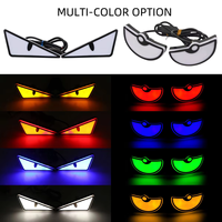 Lumière de plaque d'immatriculation de moto, triangle, yeux de démon, modification universelle, accessoire de décoration arrière de moto, feu arrière
