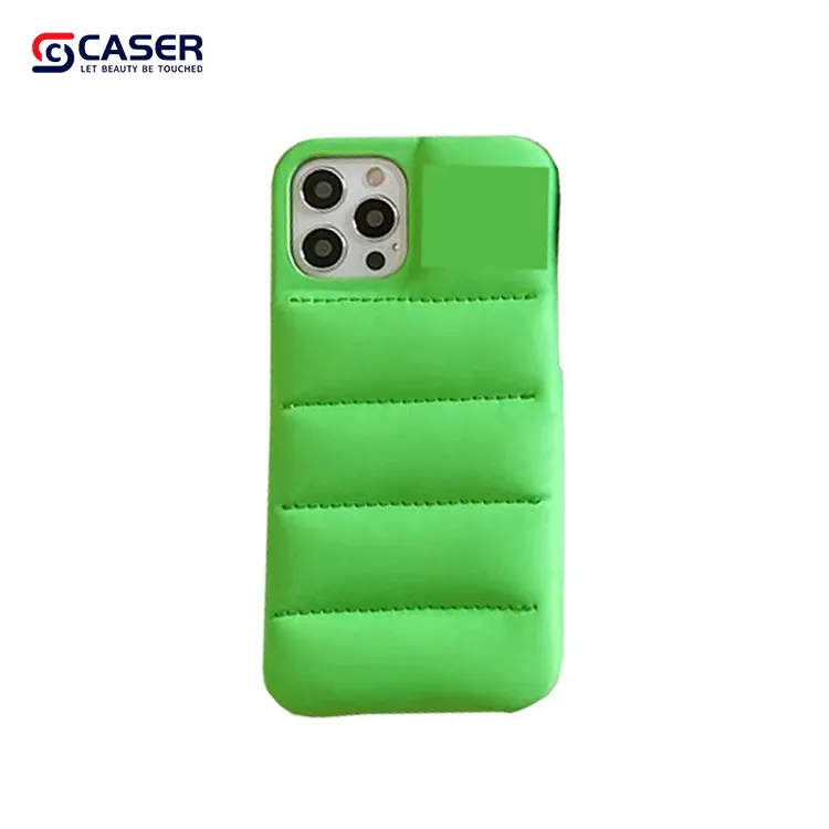 Brand New Product Down Jacket Winter Mobile Phone Case Cotton Stuffing 3D Cell Phone Shell For iphone 14 13 12 11 pro max
