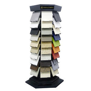 Expositor Giratorio de Azulejos de Cerámica y Granito con Acabado de Recubrimiento en Polvo y Fácil Montaje para Uso en Exposiciones - Product Image 1