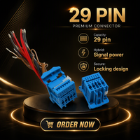 Faisceau de câblage hybride automobile 29 broches avec connecteur rectangulaire pour l'électronique des véhicules
