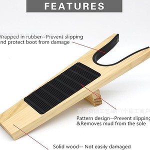Herramienta para quitar zapatos de madera maciza con almohadilla antideslizante para facilitar la extracción de botas, uso doméstico - Product Image 2