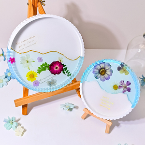 แม่พิมพ์ซิลิโคนทรงกลมลายทาง DM1186 สำหรับทำถาดเก็บของ แม่พิมพ์เรซิ่นอีพ็อกซี่รูปวงรีสำหรับทำจานปูนปลาสเตอร์ ของตกแต่งบ้าน - Product Image 3