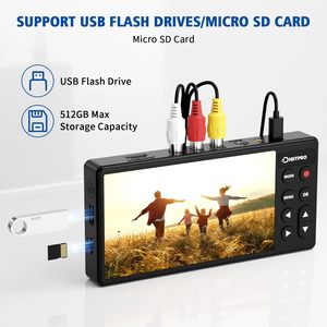 Kit <span class=keywords><strong>Convertitore</strong></span> <span class=keywords><strong>da</strong></span> VHS a Digitale, <span class=keywords><strong>Convertitore</strong></span> <span class=keywords><strong>da</strong></span> VCR a Digitale, Registratore <span class=keywords><strong>Video</strong></span> HD <span class=keywords><strong>da</strong></span> 5 Pollici per Videoregistratori Analogici, DVR, DVD, Hi8, Mini DV e Nastri - Product Image 5