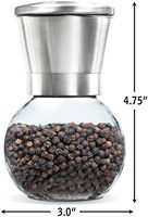 Botol Penggiling Garam dan Merica Hitam Grosir, Dapat Disesuaikan, 180ml 120ml 200ml, Botol Penggiling Bumbu Kaca