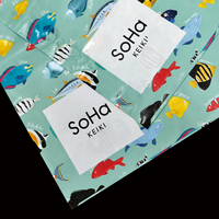 Sacs en plastique autocollants personnalisés en PE, motif de poisson de dessin animé, sacs en polyéthylène auto-scellants pour l'emballage de cadeaux, emballage de marchandises