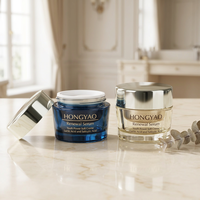 Pot en verre triangulaire haut de gamme de 100g avec pot intérieur en PP de 50g, double paroi, emballage cosmétique vide pour soins de la peau, logo personnalisé