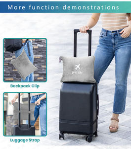 شعار مخصص بطانيات ناعمة ممتازة 2 في 1 حقيبة يد كم حقيبة ظهر مشبك سفر بطانية مع حزام - Product Image 4