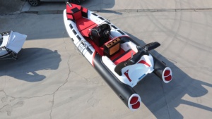 เรือยอชท์หรูความเร็วสูง CE 19 ฟุต 580 Orca Tube ตัวถังไฟเบอร์กลาส เรือยางเป่าลมสีดำ พร้อมดาดฟ้าขนาดใหญ่ ผลิตภัณฑ์หลากหลายรุ่น M - Product Image 3