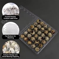 Emballage d'oeufs en plastique de plateau de caille de 30 cellules pour des oeufs de caille 30 trous cartons en plastique d'oeufs de caille à vendre