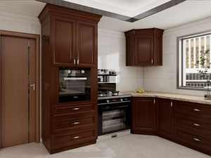 Portes de cuisine modernes sur mesure en bois, vente en gros, design pour appartement, meubles de maison durables et autonomes pour salle à manger - Product Image 2