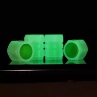 w615 Capuchon de valve de pneu universel lumineux en ABS, couvercle anti-poussière fluorescent pour voitures, vélos, motos, accessoires extérieurs