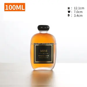 बेचने अच्छी तरह से 100ml 240ml 350ml फलों का रस पीने बर्फ शराब दूध चाय जिन ब्रांडी अद्वितीय आकार पाले सेओढ़ लिया स्पष्ट कांच की बोतल