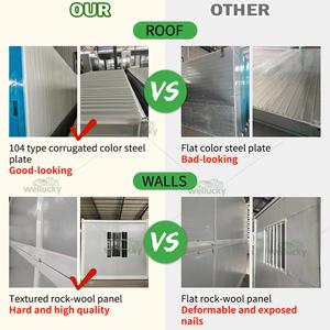 Wellucky, casa contenedor plegable de 20 pies, instalación de resistencia al viento fuerte, hogar móvil, dormitorio de trabajadores, hogar móvil - Product Image 2