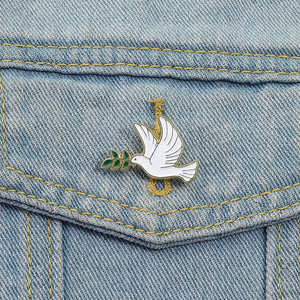 Broche Colombe De La Paix Drado - Bijoux émail Coloré, épingle à Vêtements, Cadeau Noël Anniversaire Bal, Design Classique Et Moderne