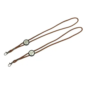 Cinturini per il collo di alta qualità cordino in corda rotonda con Logo personalizzato con etichetta e adesivo epossidico