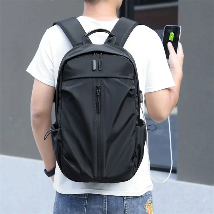 Wholesale Travel Laptop Backpack With USb Simple Business Laptops Backpack Waterproof College School Computer Bag Men Bag