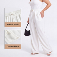 Pantalon large léger d'été pour femme grande taille, coupe droite décontractée, fabrication sur mesure, délai de livraison de 15 jours