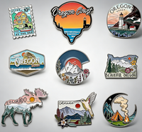 Fabricants de broches en Chine : conception personnalisée gratuite, créez votre propre logo, badges en émail métallique Oregon pour casquettes, chapeaux et sacs