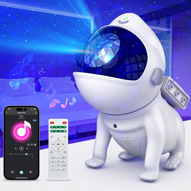 Smart Lamparas Decorativas Led Color Changing Desk Lamp Astronaut Dog Galaxy Light Projector for Bedroom