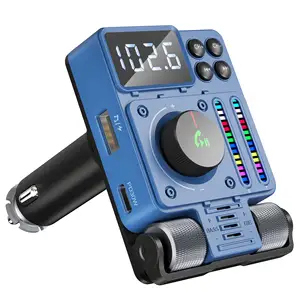 Автомобильный Bluetooth-адаптер MT01, светодиодный экран, музыкальный свет, PD 30 Вт, быстрая зарядка, USB, MP3-плеер, беспроводной Bluetooth, 5,3, автомобильный FM-передатчик