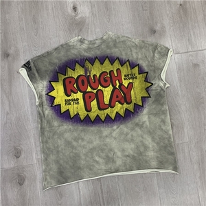 Camiseta de Manga Corta para Hombre RoughPlay Madness, 100% Algodón, Impresión Digital, Estilo Americano Vintage, Verano - Product Image 6