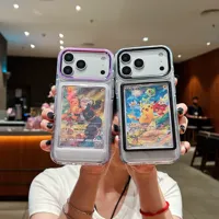 Nouveau produit [Magnétique] Étui de téléphone pour cartes Pokémon 64x90mm compatible avec iPhone 17 Pro Max, étui de protection avec insertion de cartes
