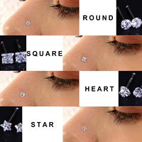 Produits Tendances 2025 Nouveautés : Piercing de Nez en Acier Inoxydable Orné de Zircone Cubique pour Femme