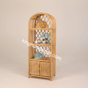 Artisan Crafted Rattan <b>Wall</b> <b>Shelf</b> - Eco-Friendly Handmade Boho Storage Rack <b>for</b> Home, Entryway, Office or Bathroom Display Use - Product Image 2