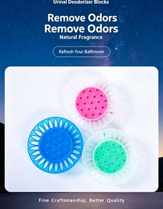 Vente en gros de tampons désodorisants pour urinoir, longue durée, haute fragrance, pour toilettes masculines, avec écran rond parfumé - Product Image 4