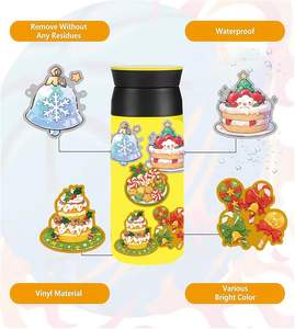 200 autocollants de Noël non répétitifs, autocollants de fête, autocollants en vinyle imperméables pour bouteilles d'eau, ordinateurs portables - Product Image 5