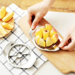 Coupe-pommes en acier inoxydable, outil de cuisine pour pêches et pommes - Product Image 1