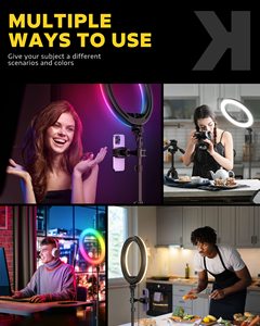 Presa di fabbrica anello luce RGB 6 8 12 13 14 pollici utilizzato per il trucco live streaming TikTok LED Seflie anello di luce con supporto treppiede - Product Image 5
