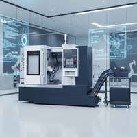 Tour CNC à double broche de petite taille BL-H40M à 5 axes, moyenne capacité, avec tourelle porte-outils à 12 positions, servomoteur et commande Fanuc programmable