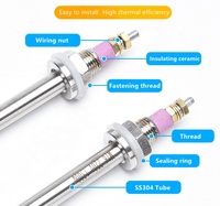 Éléments chauffants tubulaires industriels en acier inoxydable de type U 110v220v380v pour le chauffage de l'eau et de l'huile